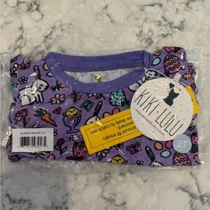 Kiki + Lulu Purple Bunny Shorty Set